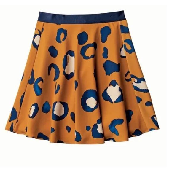 Phillip Lim x Target Animal Print High Waist A Line Mini Skirt Tan Leopard sz 4 - Picture 3 of 11